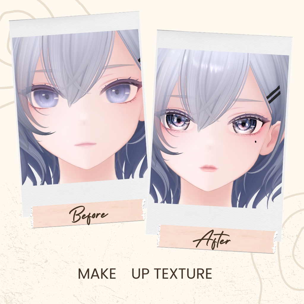 白雨-Hakuu-専用◇メイク&Eye テクスチャ◇Makeup&eye Texture