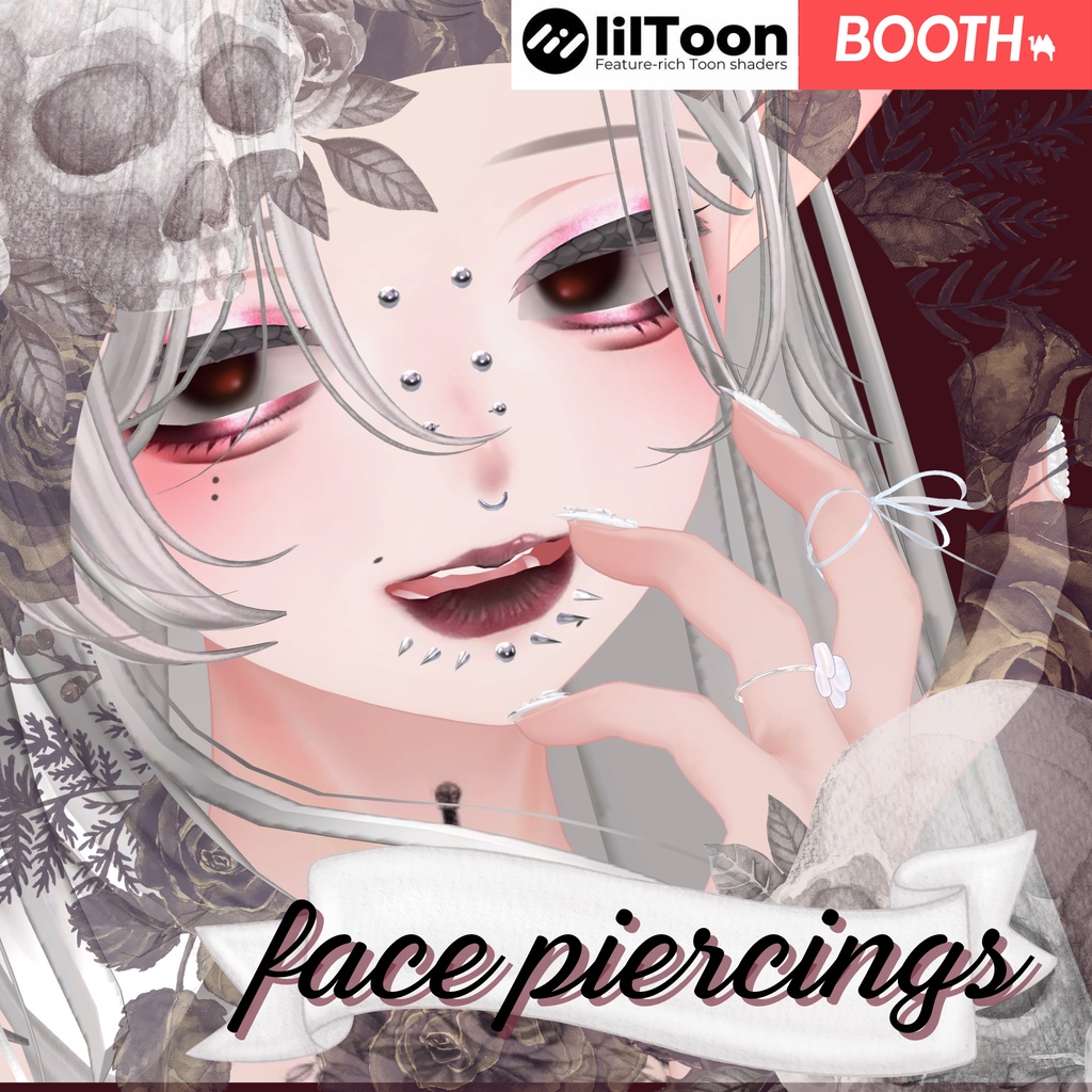 Face piercings -3D　