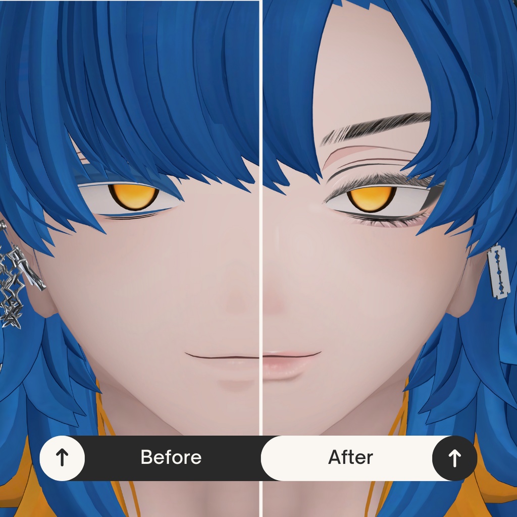 簡単導入◇アズエド-AZUEDO-専用◇メイク+目テクスチャ01.02◇make up+eye Texture