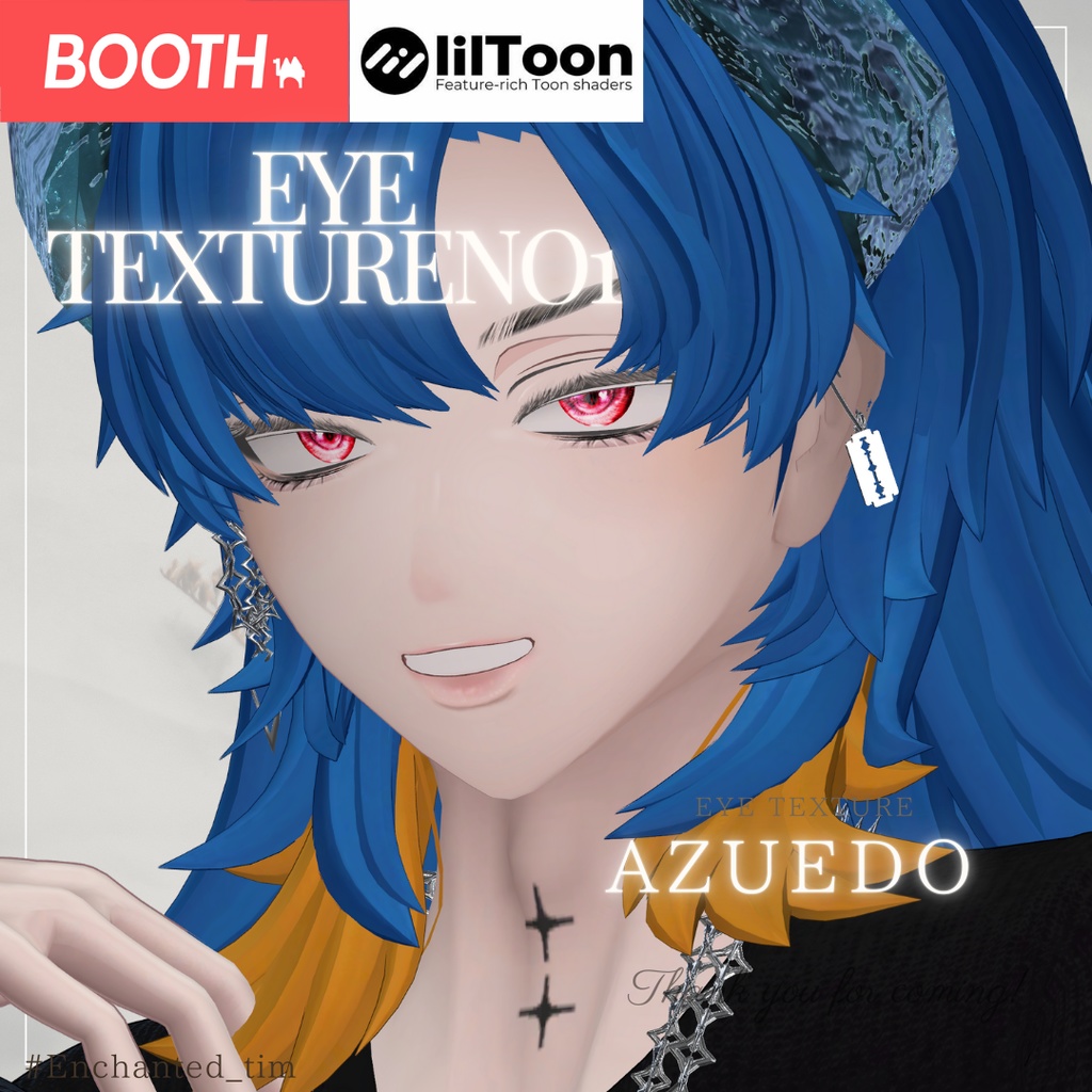 簡単導入◇アズエド-AZUEDO-専用◇メイク+目テクスチャ01.02◇make up+eye Texture