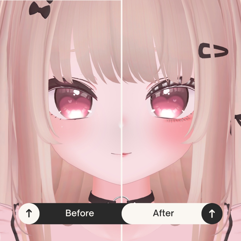 簡単導入◇りりか専用◇メイク+目テクスチャ◇make up+eye Texture