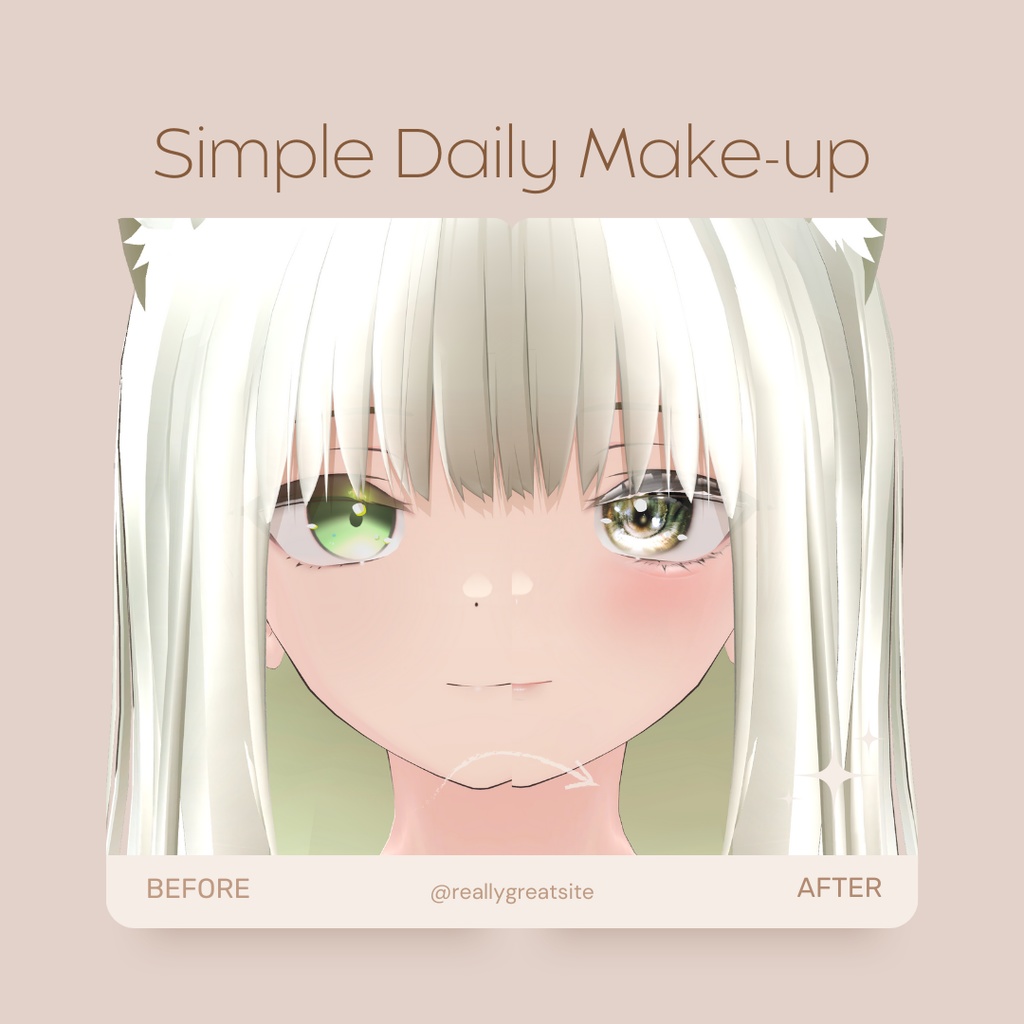 簡単導入◇スキミア-Skimmia-専用◇メイク+目テクスチャ◇make up+eye Texture