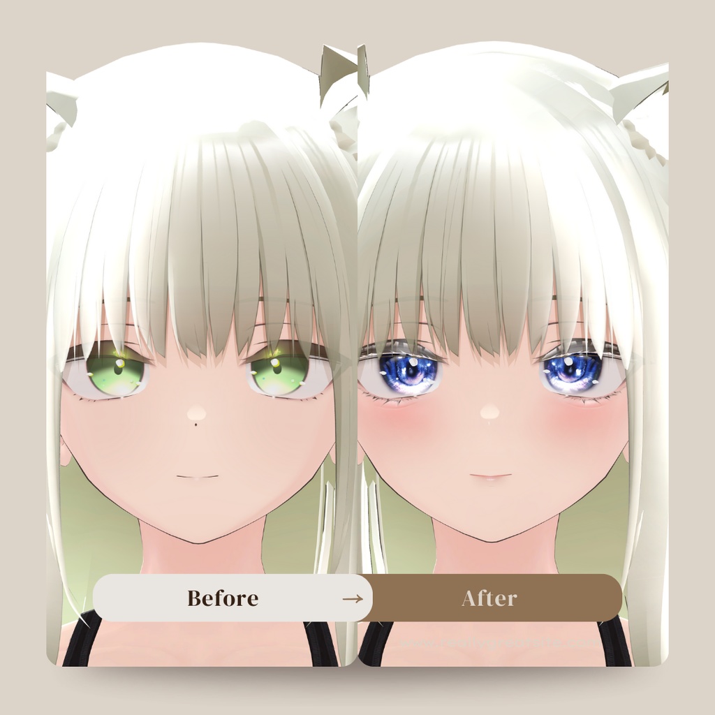 簡単導入◇スキミア-Skimmia-専用◇メイク+目テクスチャ◇make up+eye Texture