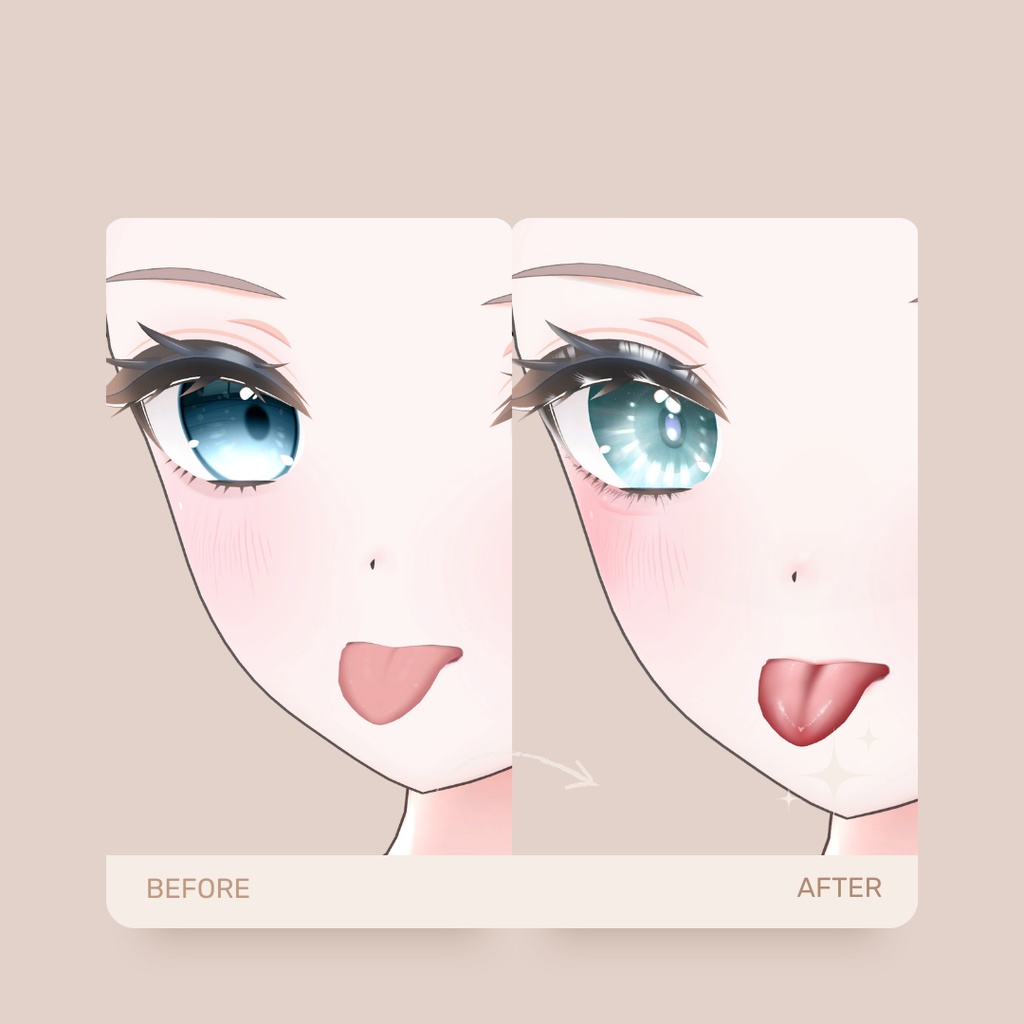 簡単導入◇ニクス -Nix-専用◇メイク+目テクスチャ◇make up+eye Texture