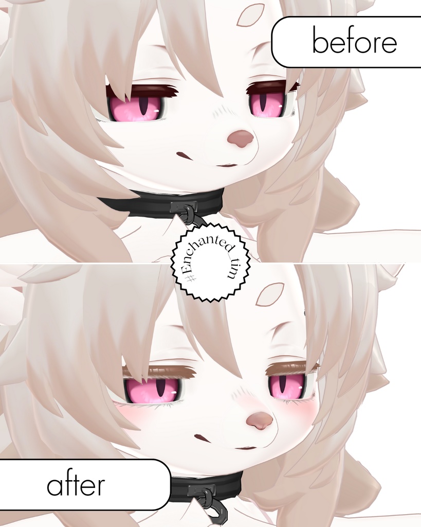 簡単導入◇【Zil S -ジル S-】専用◇メイク+肉球テクスチャ◇make up+nikuQ Texture