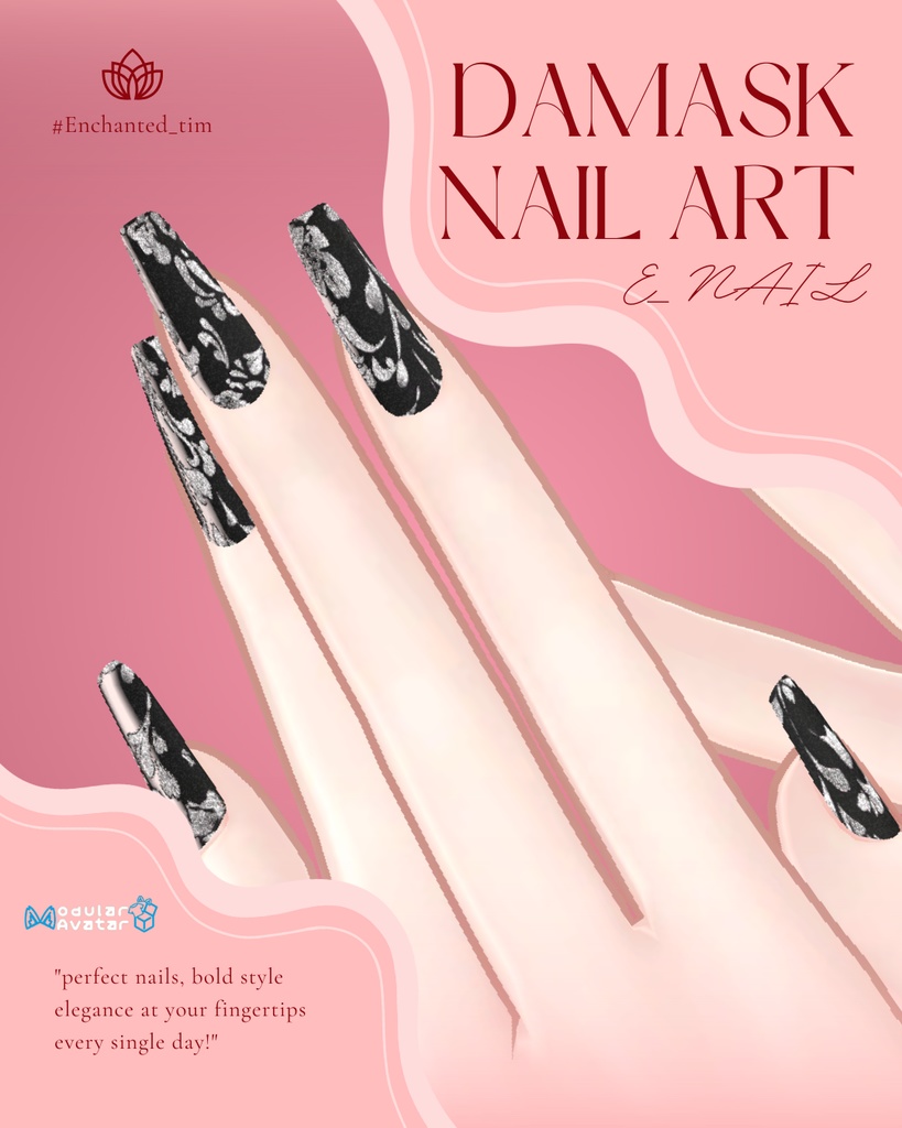 E_NAIL 専用マテリアル ダマスク柄