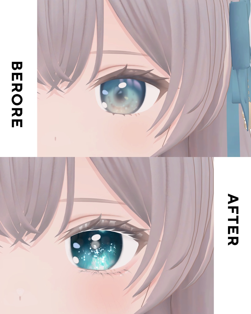 簡単導入◇ことり-cotori-専用◇メイク+目テクスチャ◇make up+eye Texture