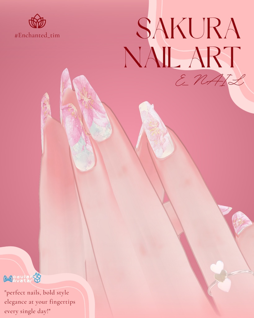 E_NAIL 専用マテリアル -sakura-桜柄