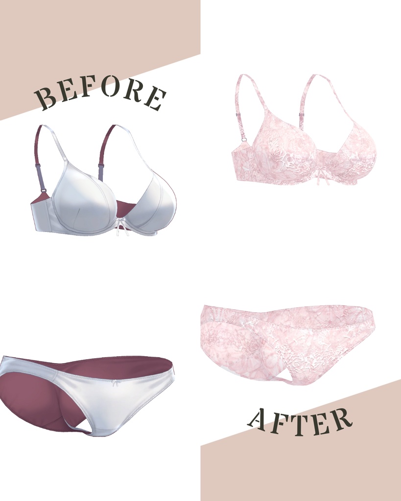 簡単導入◇ゆうぎり-YUGIRI-専用◇◇アンダーウェア テクスチャ◇Underwear Texture