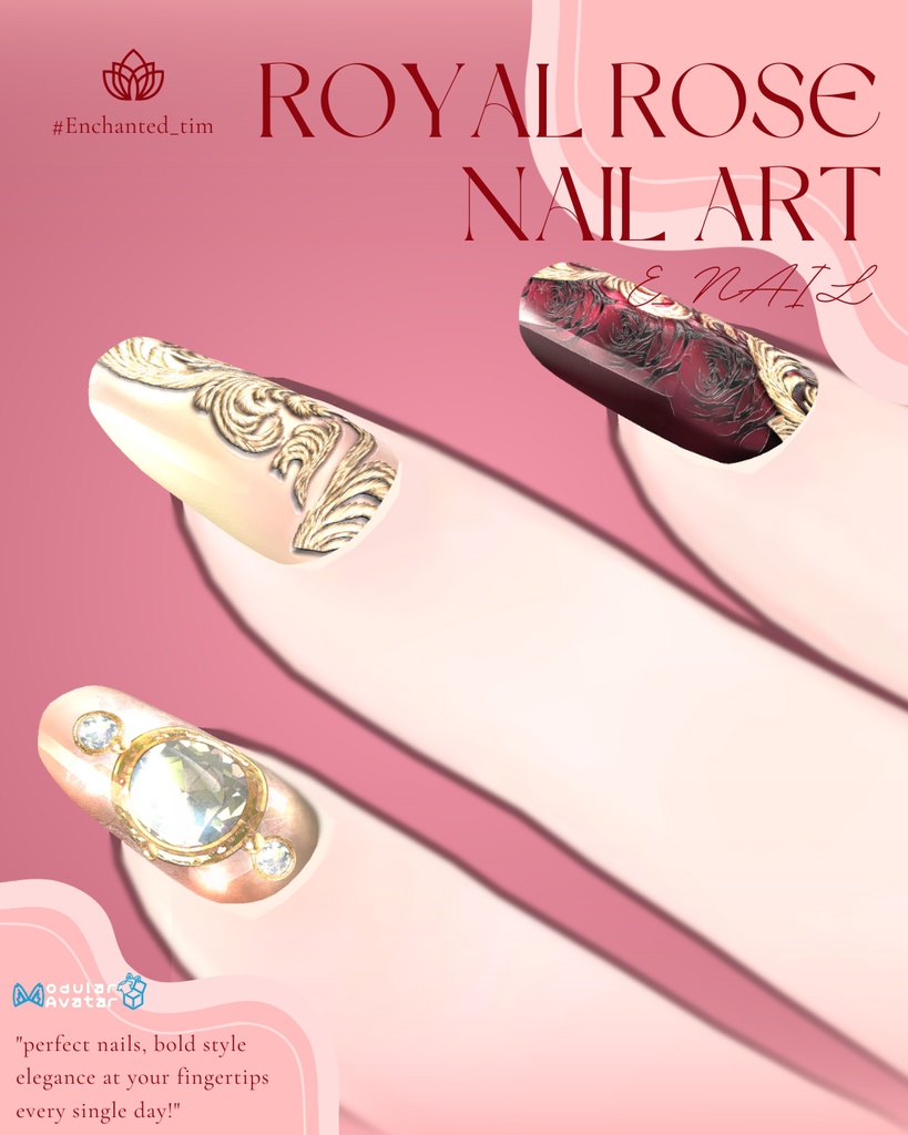 E_NAIL 専用マテリアル -Royal Rose-王族の薔薇