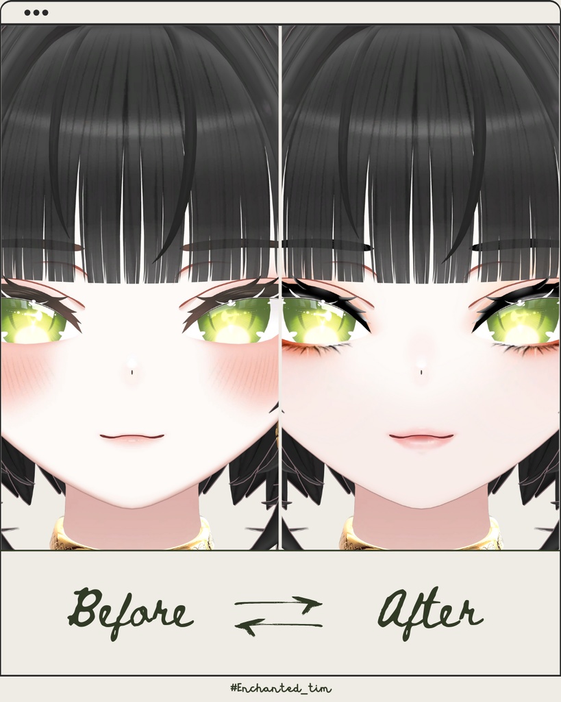 簡単導入◇キシャ-Kisha-専用◇メイク+目テクスチャ◇make up+eye Texture