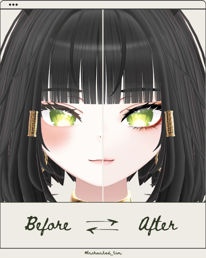 簡単導入◇キシャ-Kisha-専用◇メイク+目テクスチャ◇make up+eye Texture