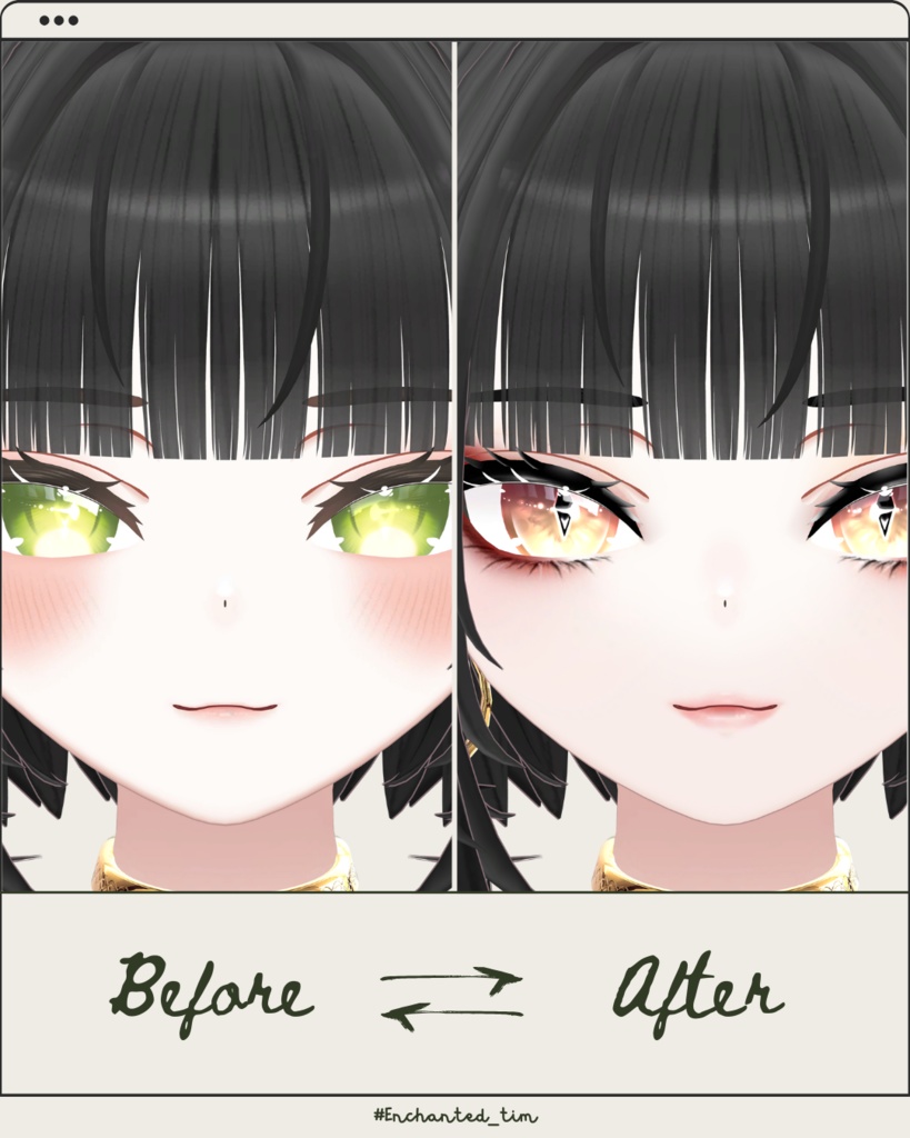 簡単導入◇キシャ-Kisha-専用◇メイク+目テクスチャ◇make up+eye Texture