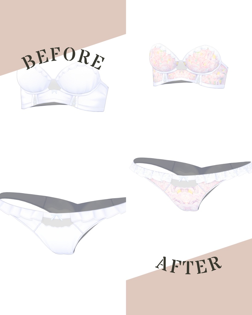 簡単導入◇ミルフィ-Milfy- 専用◇◇アンダーウェア テクスチャ◇Underwear Texture