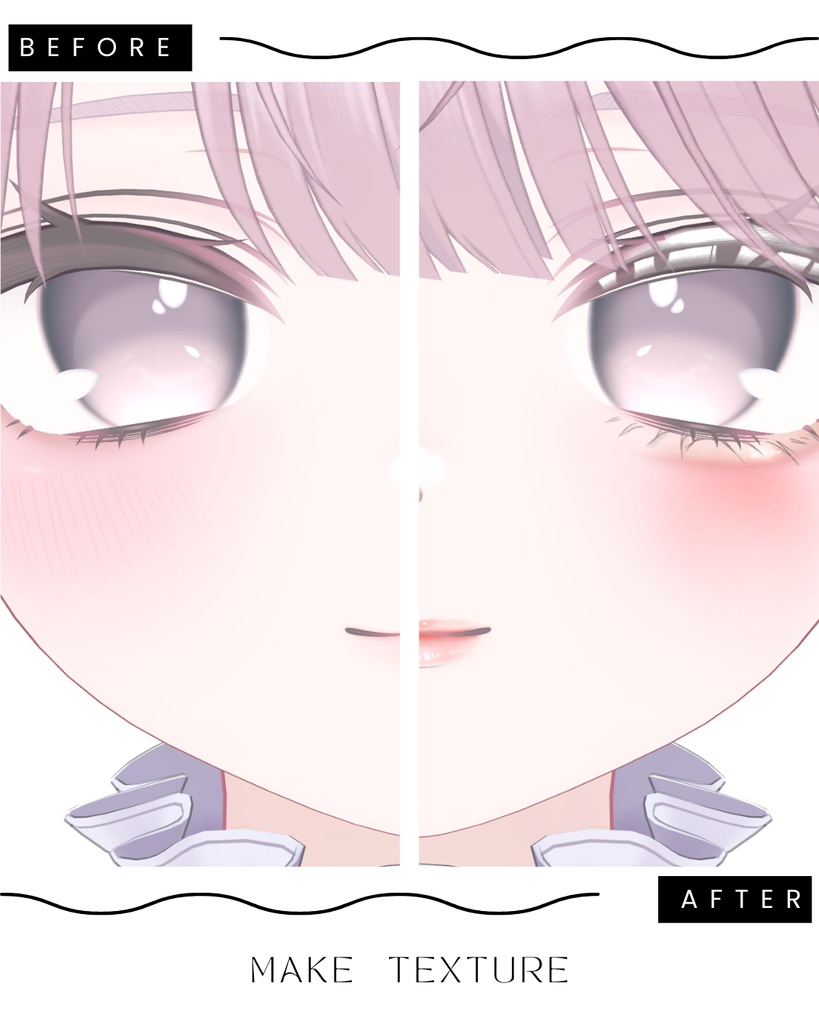 簡単導入◇ミルフィ-Milfy- 専用◇◇ アイテクスチャ2種類+make◇eyesTextur&makeTexture