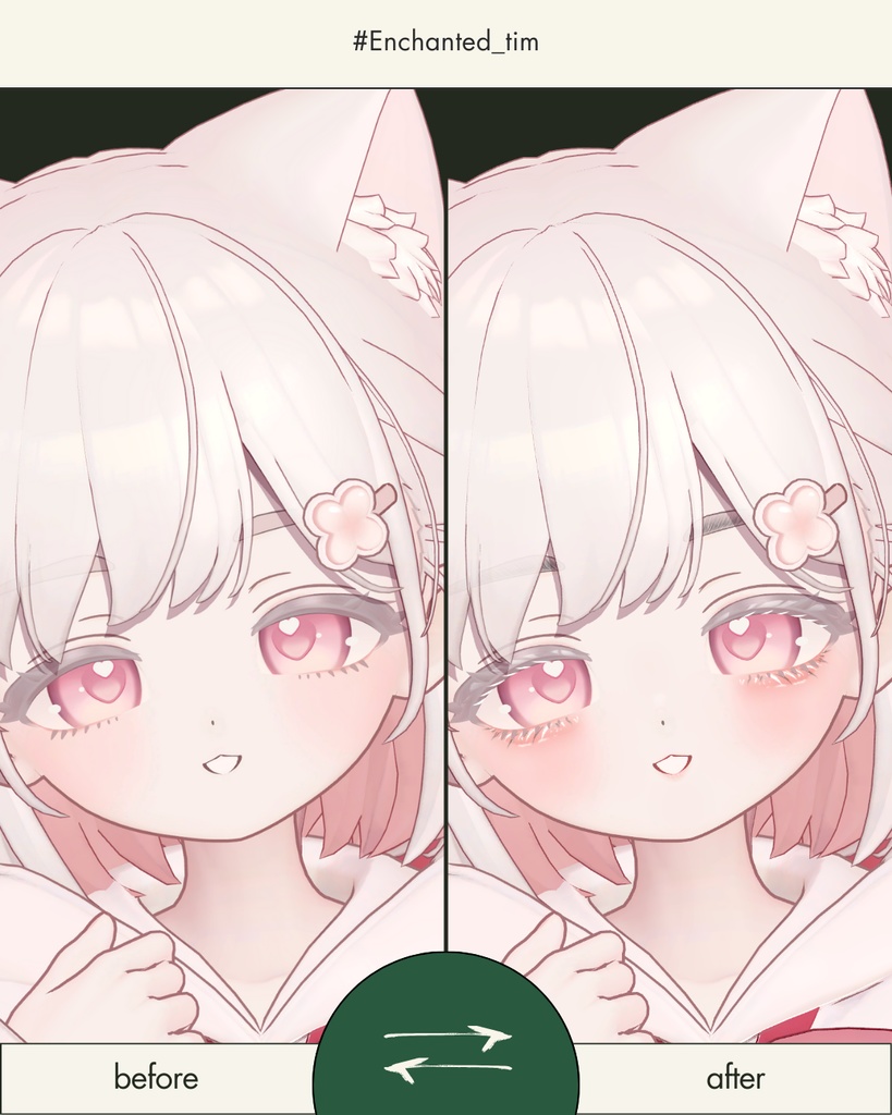 簡単導入◇-しらつめ-専用◇メイクテクスチャ◇MAKE Texture