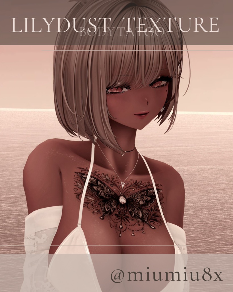 簡単導入◇ラシューシャ-Lasyusha-専用◇ボディテクスチャbodytexture「Lilydust」