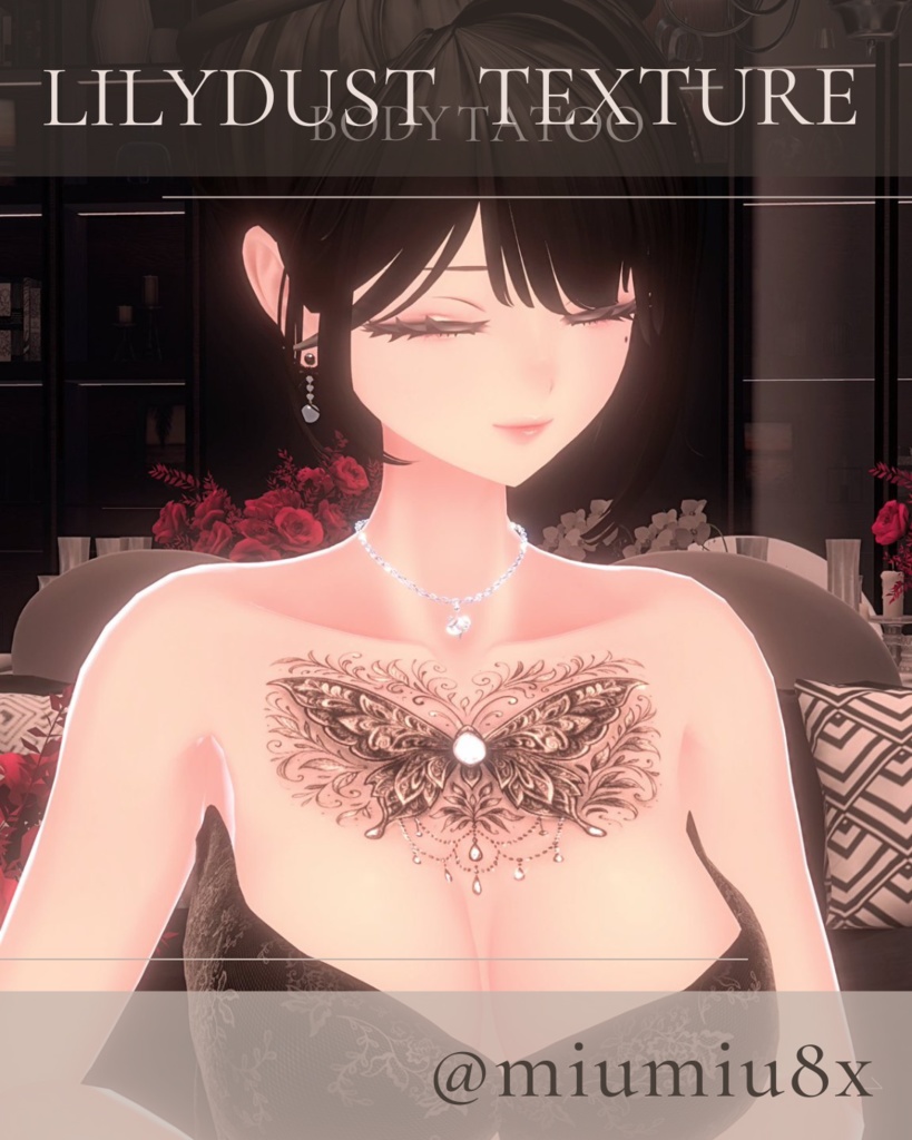 簡単導入◇ラシューシャ-Lasyusha-専用◇ボディテクスチャbodytexture「Lilydust」