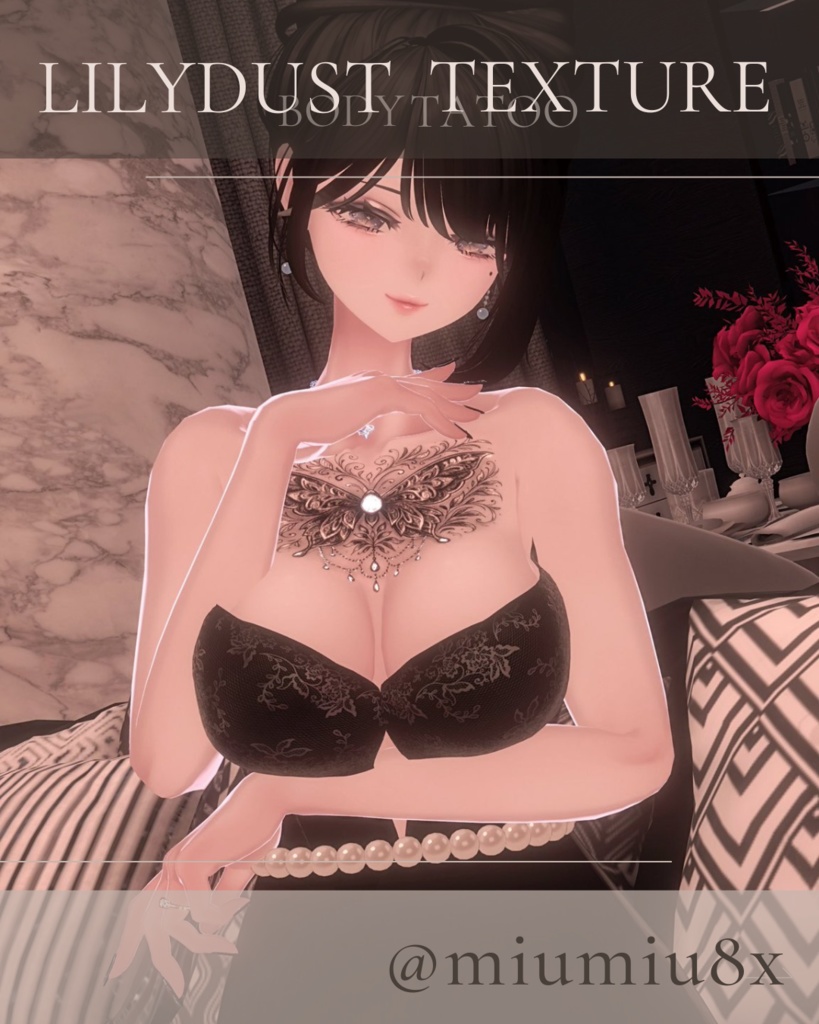 簡単導入◇ラシューシャ-Lasyusha-専用◇ボディテクスチャbodytexture「Lilydust」
