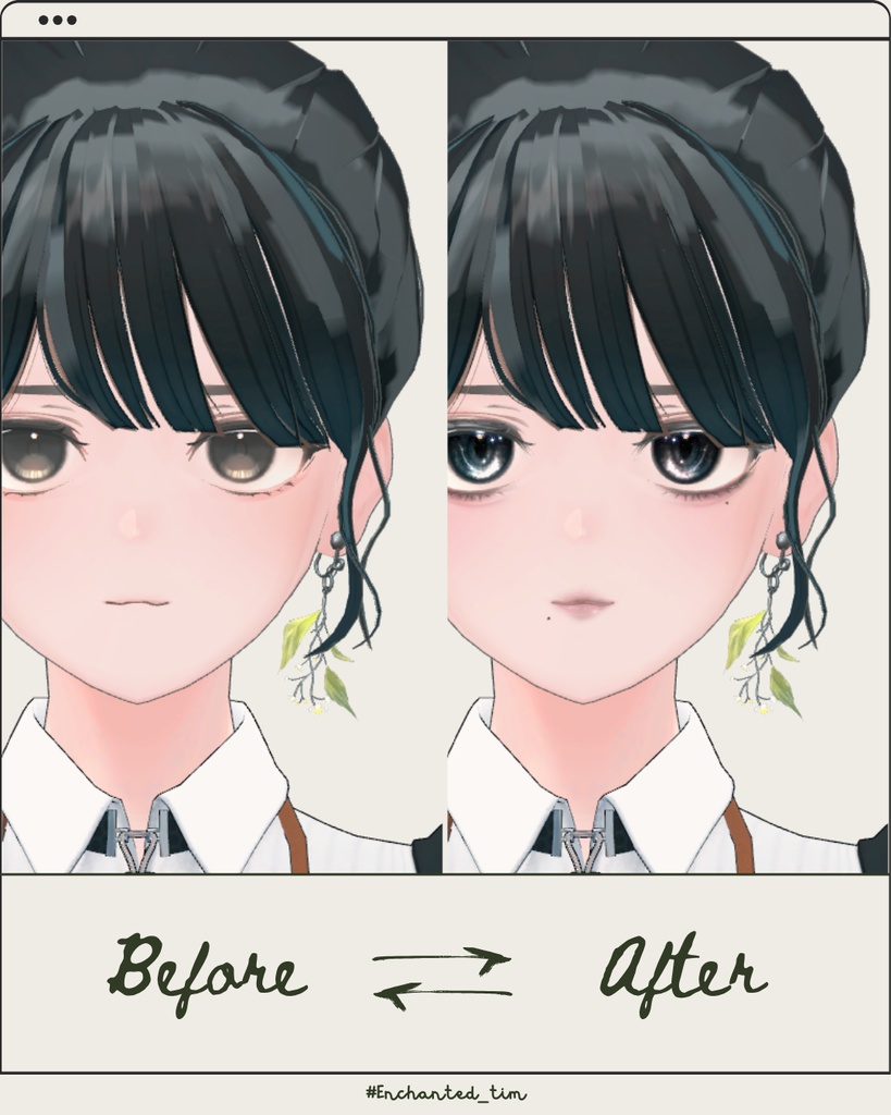 Lowtus-ロータス-専用◇メイク&銀河の瞳テクスチャ◇MAKE&GalaxyEyeTexture