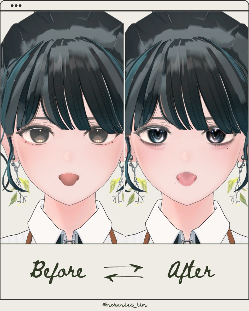 Lowtus-ロータス-専用◇メイク&銀河の瞳テクスチャ◇MAKE&GalaxyEyeTexture