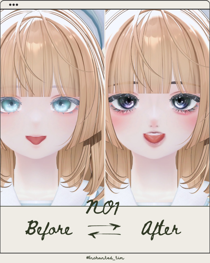 跳雪 -Toyuki-専用◇メイク&銀河の瞳テクスチャ◇MAKE&GalaxyEyeTexture