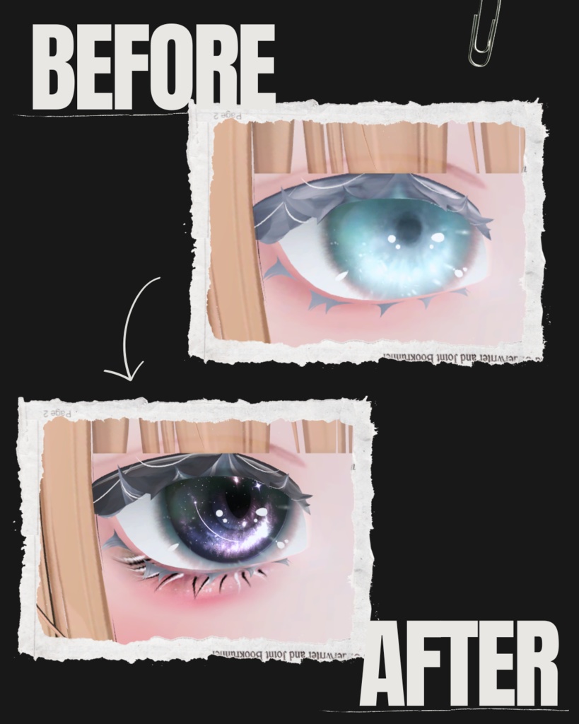 跳雪 -Toyuki-専用◇メイク&銀河の瞳テクスチャ◇MAKE&GalaxyEyeTexture