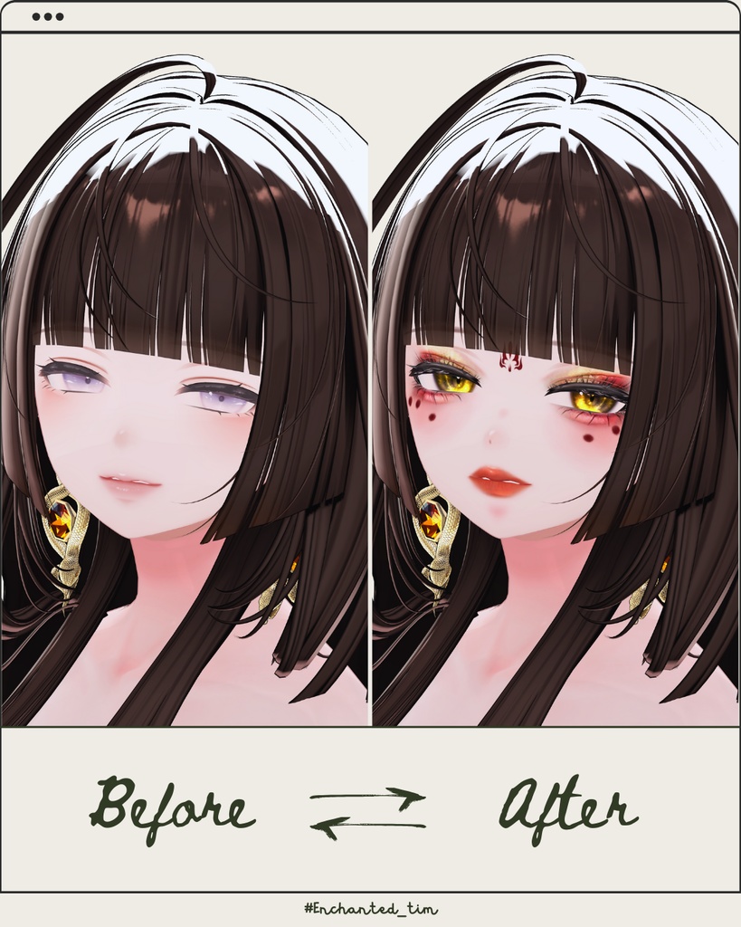 森羅-shinra-専用◇メイク&銀河の瞳テクスチャ◇MAKE&GalaxyEyeTexture