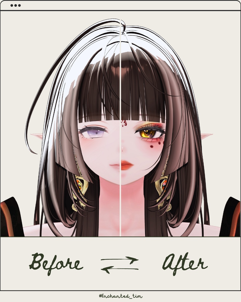 森羅-shinra-専用◇メイク&銀河の瞳テクスチャ◇MAKE&GalaxyEyeTexture