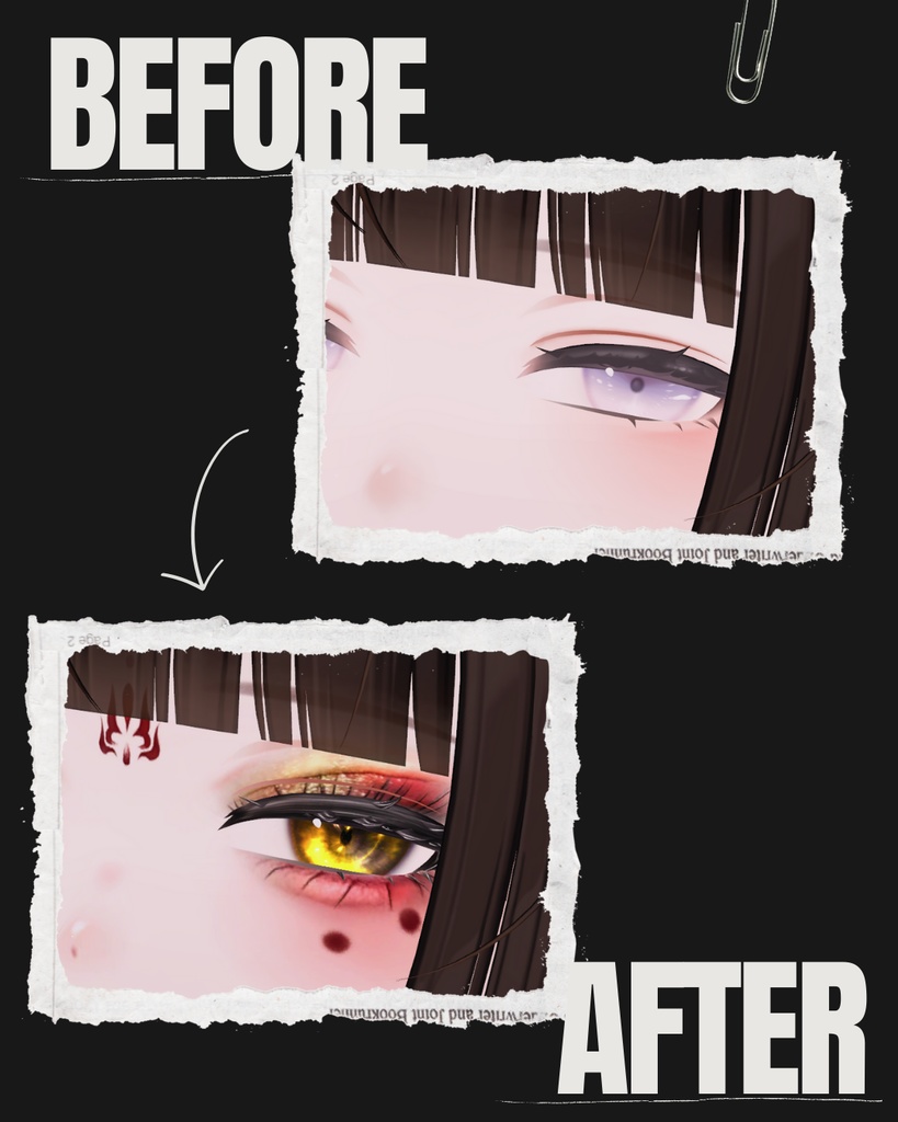 森羅-shinra-専用◇メイク&銀河の瞳テクスチャ◇MAKE&GalaxyEyeTexture