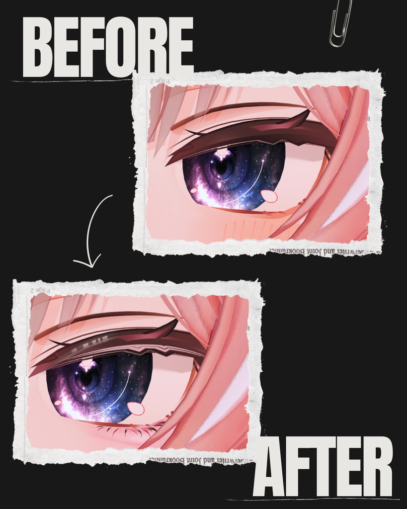 イチゴ-ICHIGO-専用◇メイク&銀河の瞳テクスチャ◇MAKE&GalaxyEyeTexture