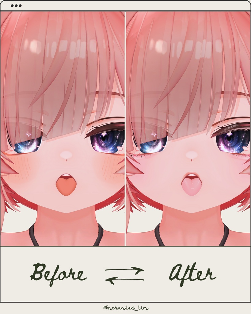 イチゴ-ICHIGO-専用◇メイク&銀河の瞳テクスチャ◇MAKE&GalaxyEyeTexture