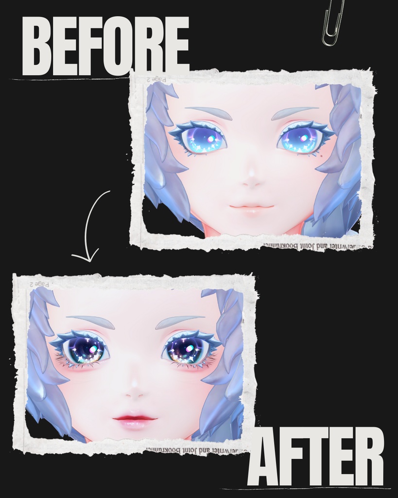 - 仮称:Musa-専用◇メイク&銀河の瞳テクスチャ◇MAKE&GalaxyEyeTexture