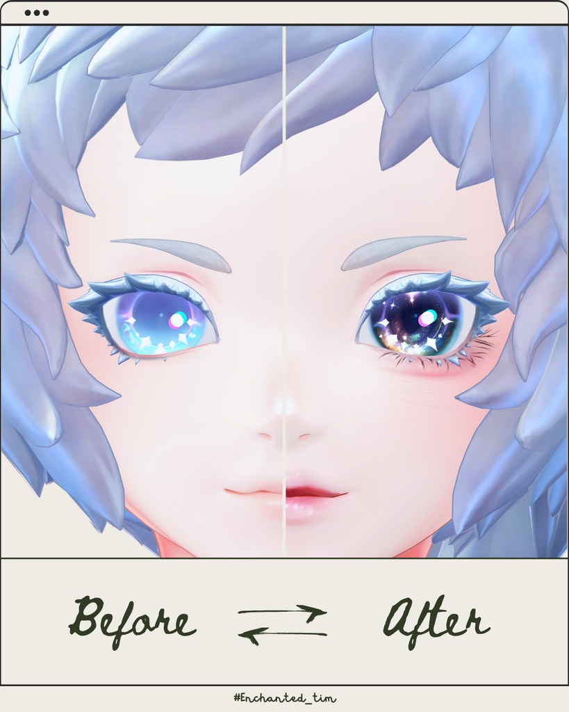 - 仮称:Musa-専用◇メイク&銀河の瞳テクスチャ◇MAKE&GalaxyEyeTexture