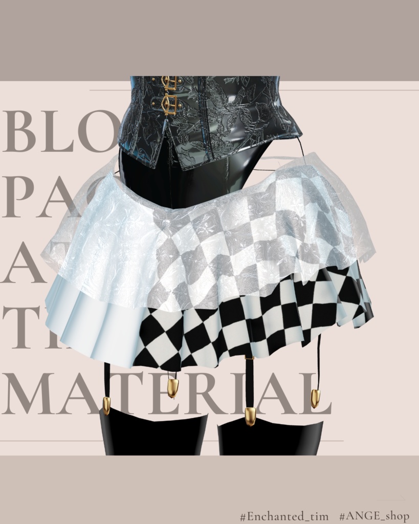 Blood Pact Attire 専用 Noir Harlequin Material set