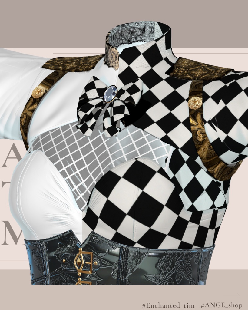 Blood Pact Attire 専用 Noir Harlequin Material set