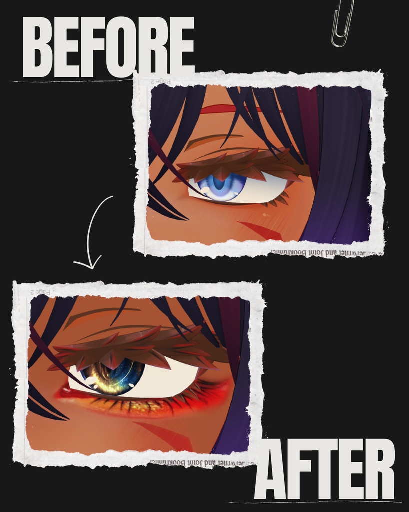 シャンテト-Shantet-専用◇メイク&銀河の瞳テクスチャ◇MAKE&GalaxyEyeTexture