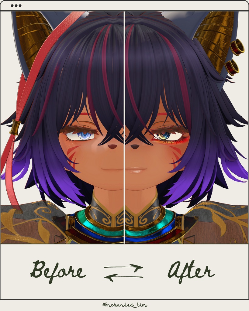 シャンテト-Shantet-専用◇メイク&銀河の瞳テクスチャ◇MAKE&GalaxyEyeTexture