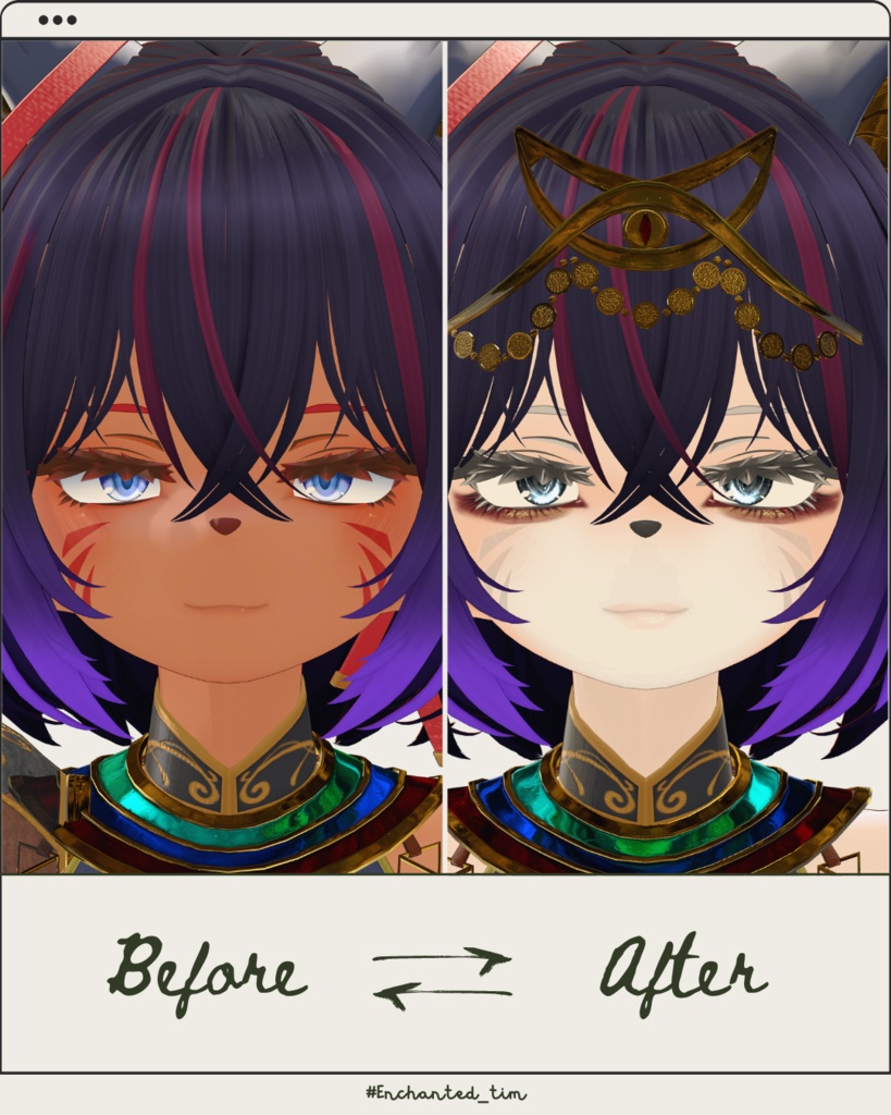 シャンテト-Shantet-専用◇メイク&銀河の瞳テクスチャ◇MAKE&GalaxyEyeTexture