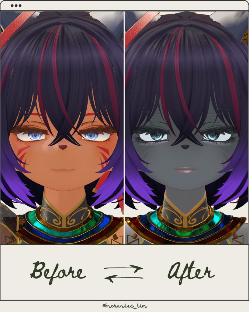 シャンテト-Shantet-専用◇メイク&銀河の瞳テクスチャ◇MAKE&GalaxyEyeTexture