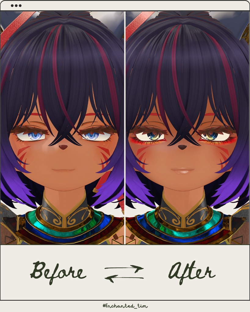 シャンテト-Shantet-専用◇メイク&銀河の瞳テクスチャ◇MAKE&GalaxyEyeTexture