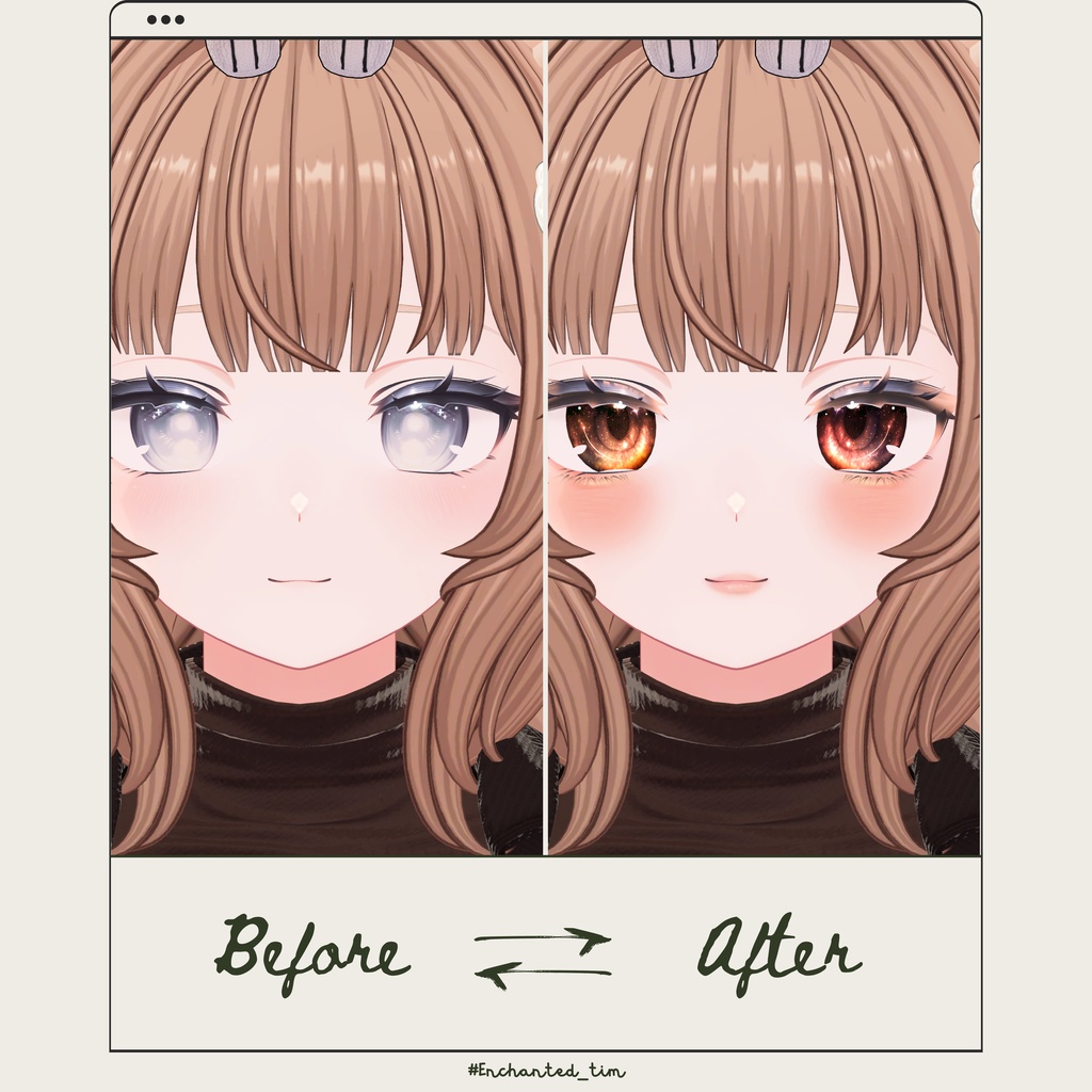 しなの-SHINANO-専用◇メイク&銀河の瞳テクスチャ◇MAKE&GalaxyEyeTexture