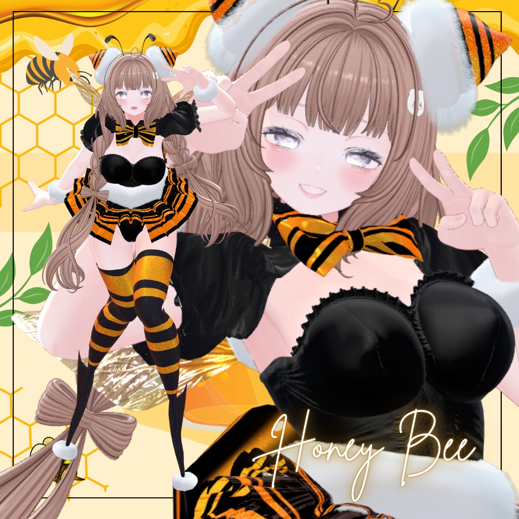 １１アバター対応「HoneyBee - ハロウィン限定バンビードレス」