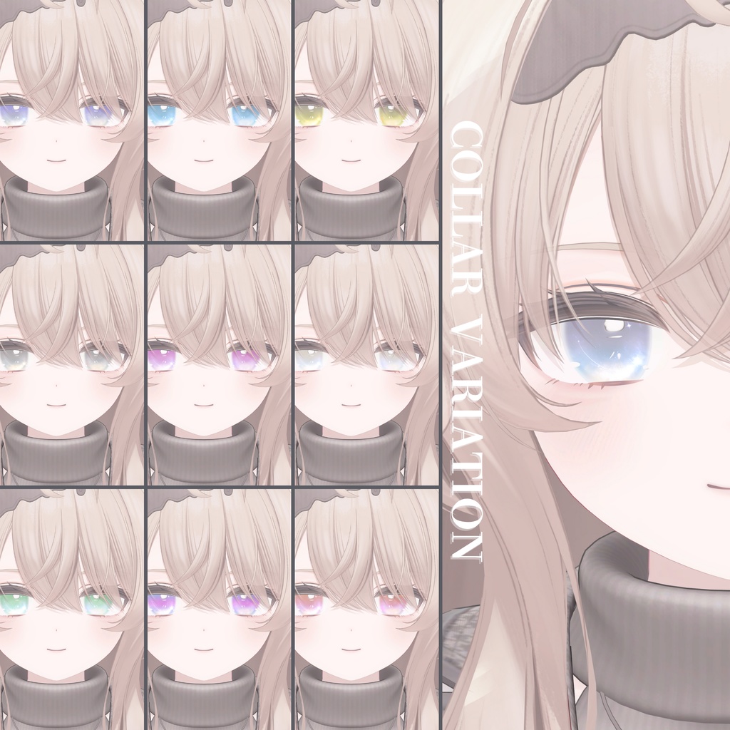 エク - Eku専用◇メイク&銀河の瞳パステルバージョンテクスチャ◇MAKE&GalaxyEyeTexture