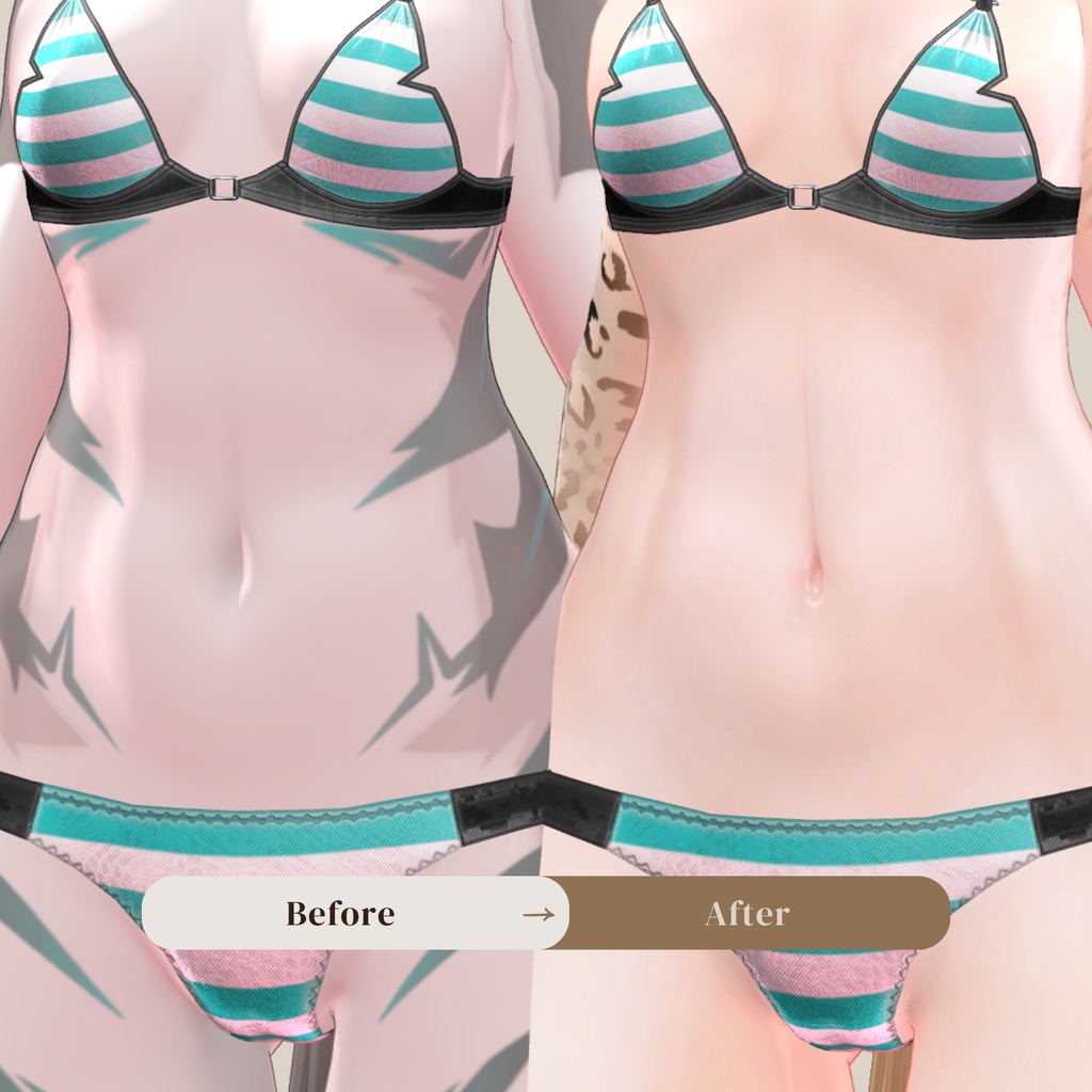 ランティーネ-Lantine- 専用 メイク&銀河の瞳&ヒョウ柄Body◇Texture
