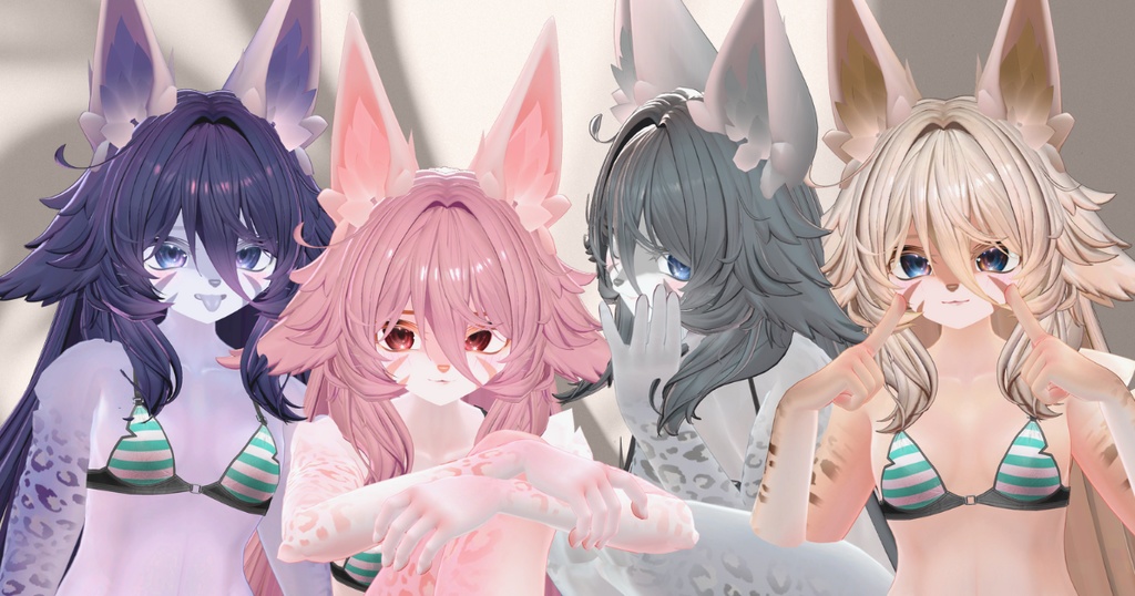 ランティーネ-Lantine- 専用 メイク&銀河の瞳&ヒョウ柄Body◇Texture