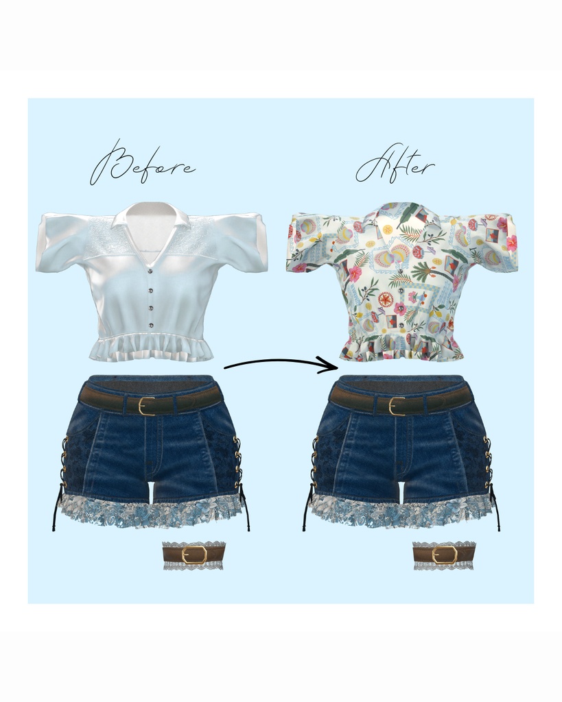 【23アバター対応】Ruffled EdgeRuffles Edge 専用マテリアル