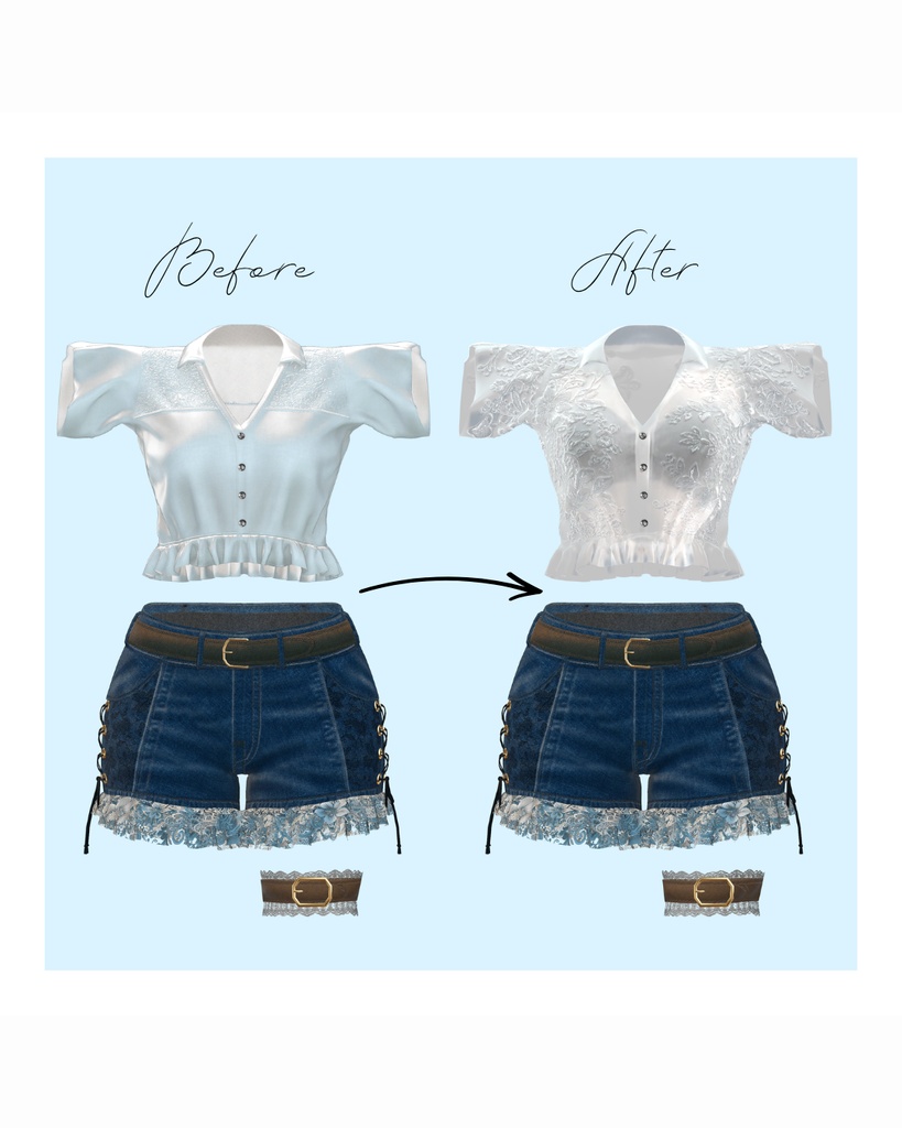 【23アバター対応】Ruffled EdgeRuffles Edge 専用マテリアル
