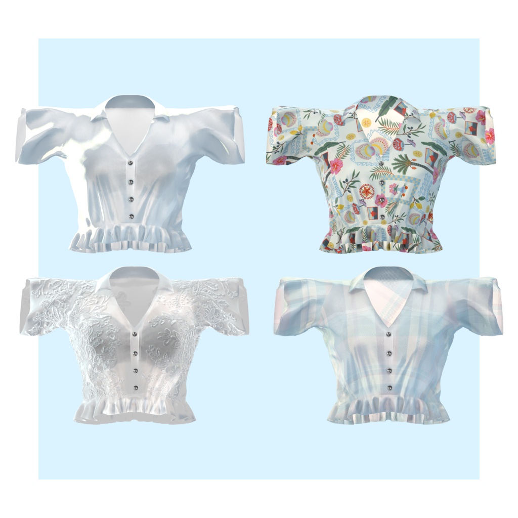 【23アバター対応】Ruffled EdgeRuffles Edge 専用マテリアル