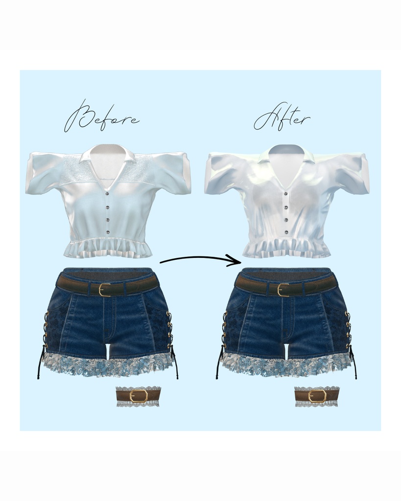 【23アバター対応】Ruffled EdgeRuffles Edge 専用マテリアル